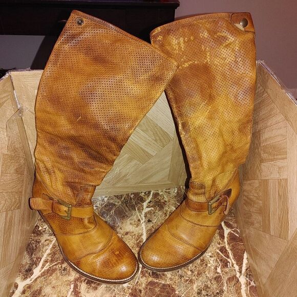 Vero cuoio women's boots made in italy brown size 37 us 6. - Picture 1 of 8